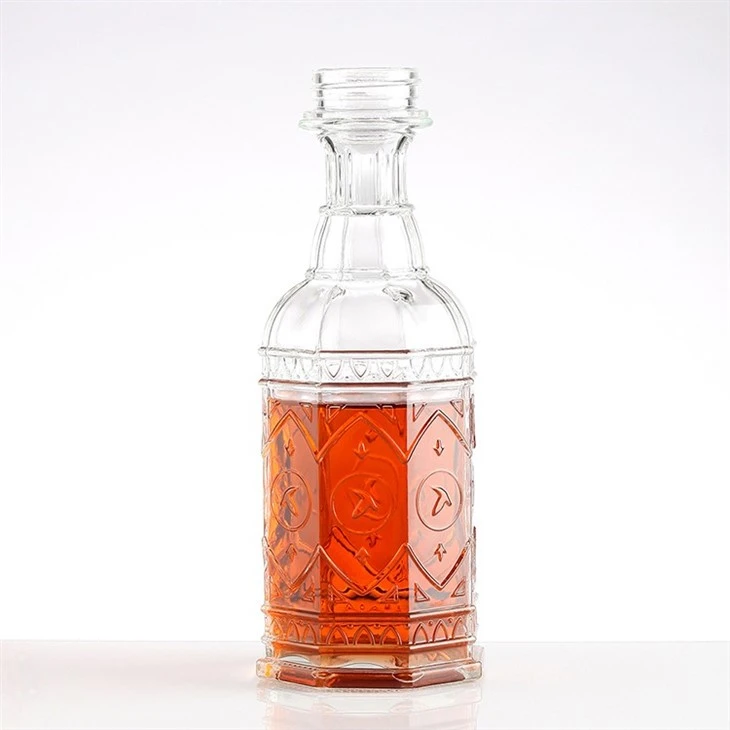 Custom Emboss Transparent Small Capacity Glass Bottles